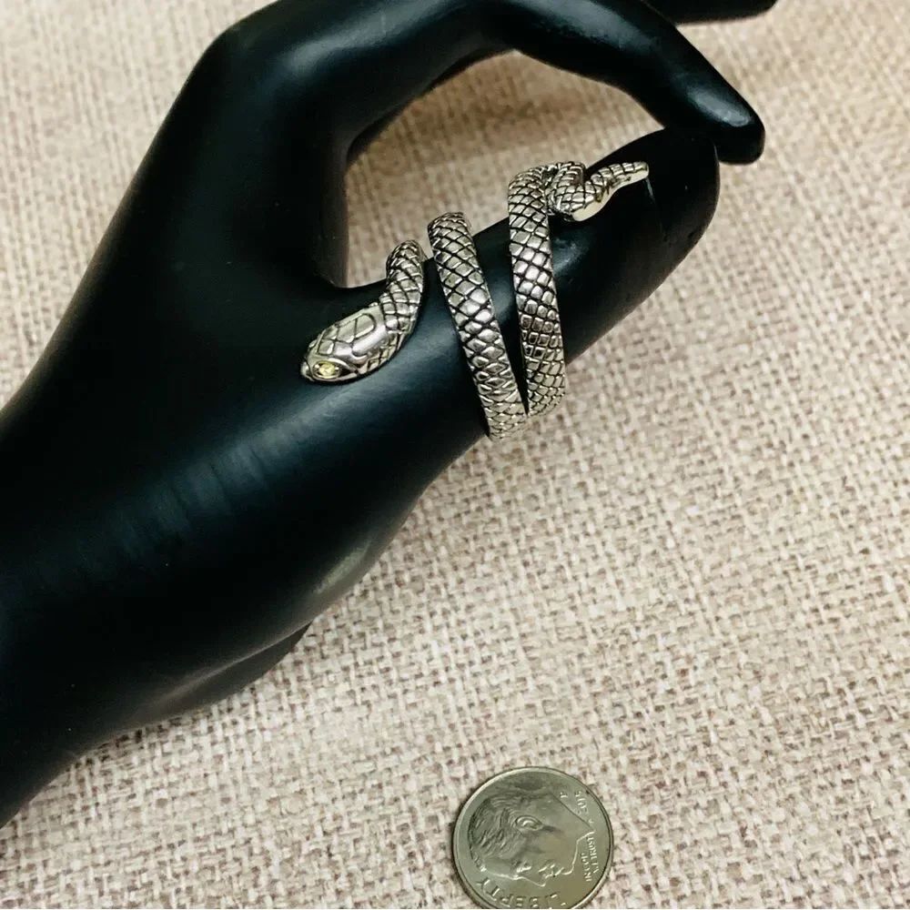 Silver Snake Wrap Ring